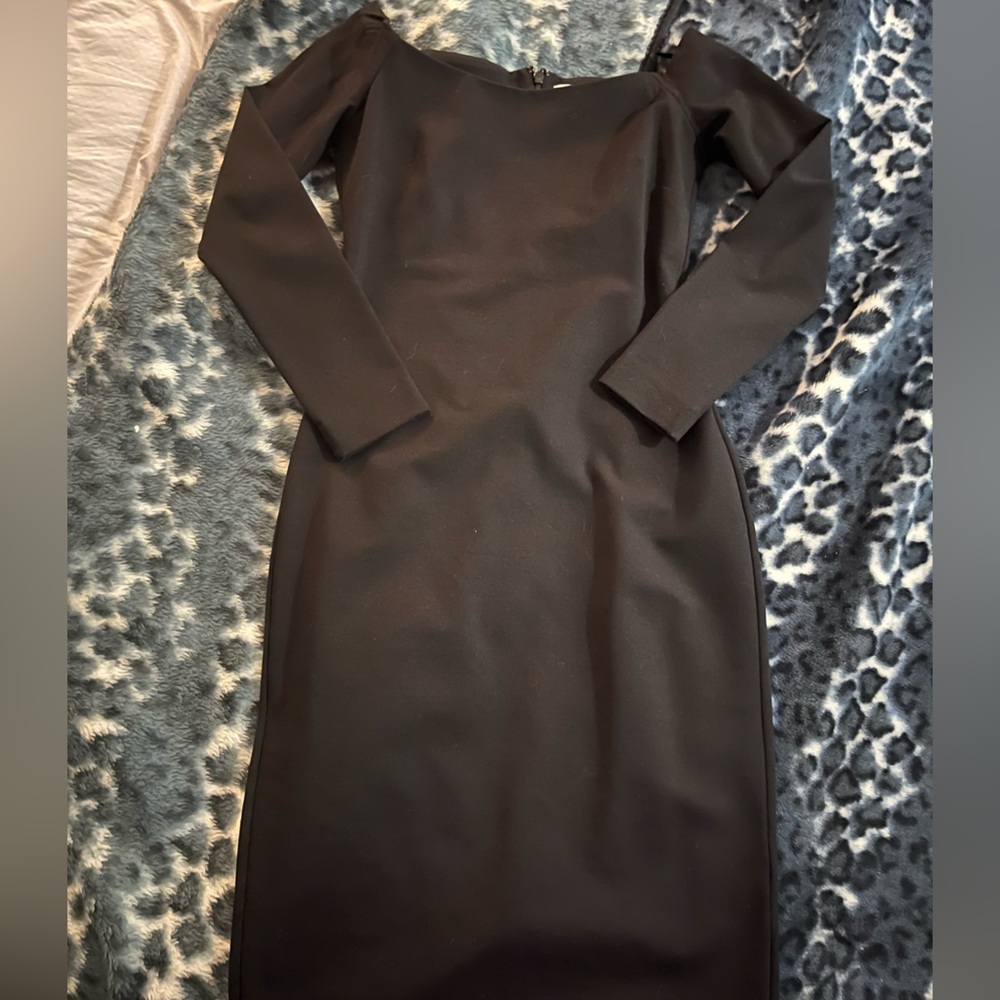 Aritzia Black Long Sleeve Viscose Dress (Size 4) - Picture 2 of 6